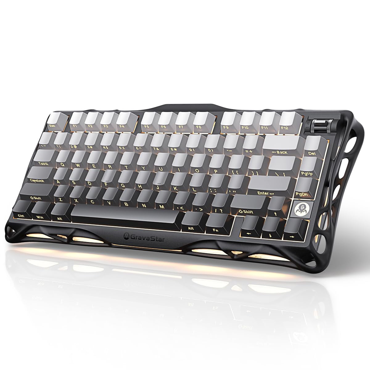 GravaStar - Mercury K1 75% Wireless Mechanical Gaming Keyboard, Aluminum Alloy Exoskeleton Design, Gasket Custom Keyboard Hot-Swap Socket, Linear Switches, RGB Backlit - Serious Techies