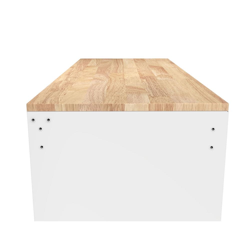 HUSKY - Tool Storage 46 In. W X 18 In. D 9-Drawer Gloss White Mobile Workbench Cabinet - Serious Techies