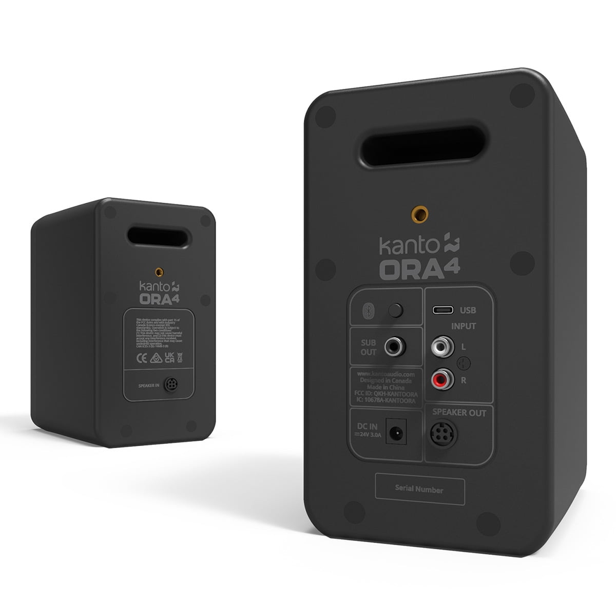 Kanto - ORA4 Powered Bluetooth Desktop Speakers - Pair (Matte Black) - Serious Techies