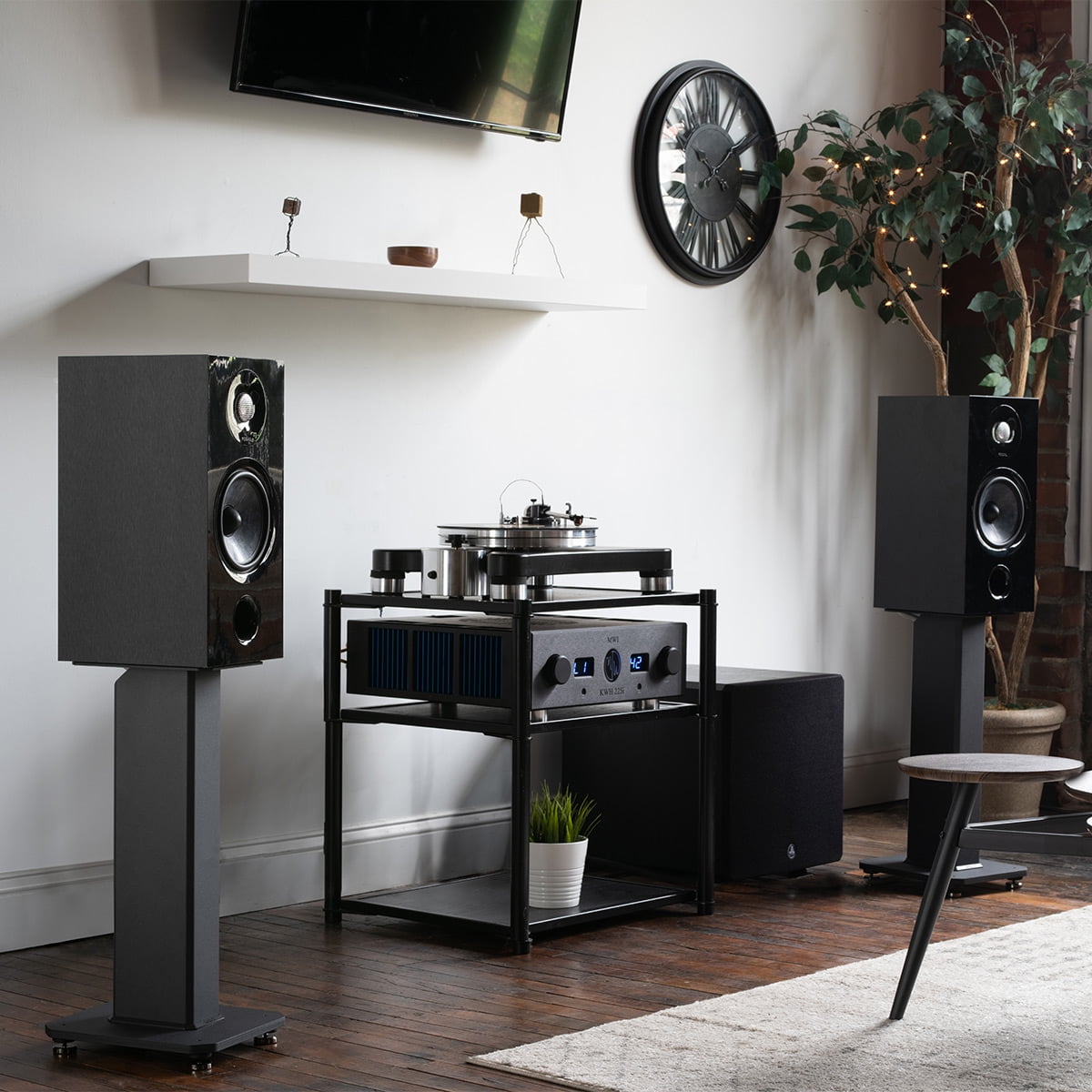 Kanto - SX22 22" Tall Fillable Speaker Stands with Isolation Feet - Pair (Black) - Serious Techies