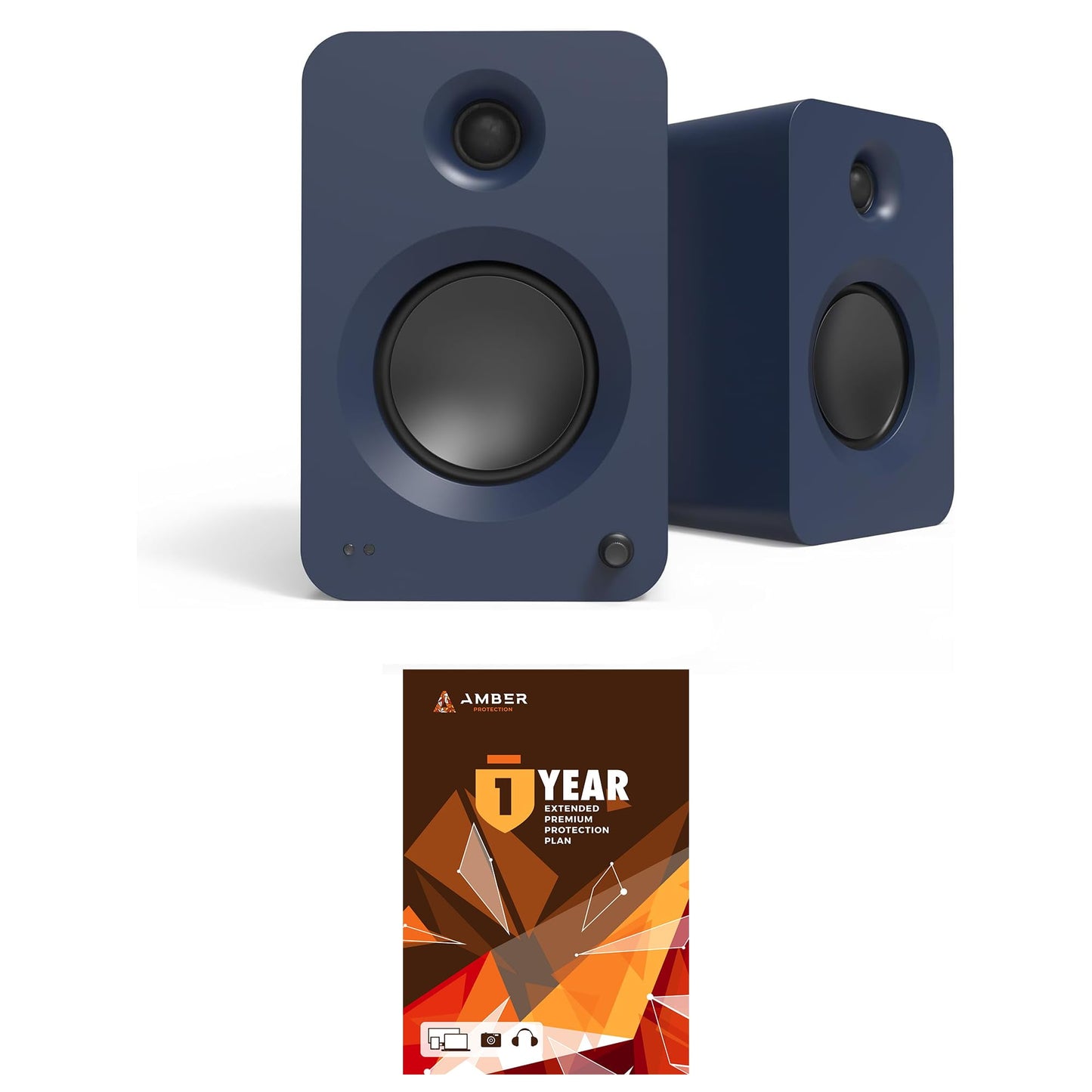 Kanto - REN BLUE Bluetooth Powered Bookshelf Speakers - Matte Blue Pair with 1 Year Amber Protection Extension Plan (2024) - Serious Techies