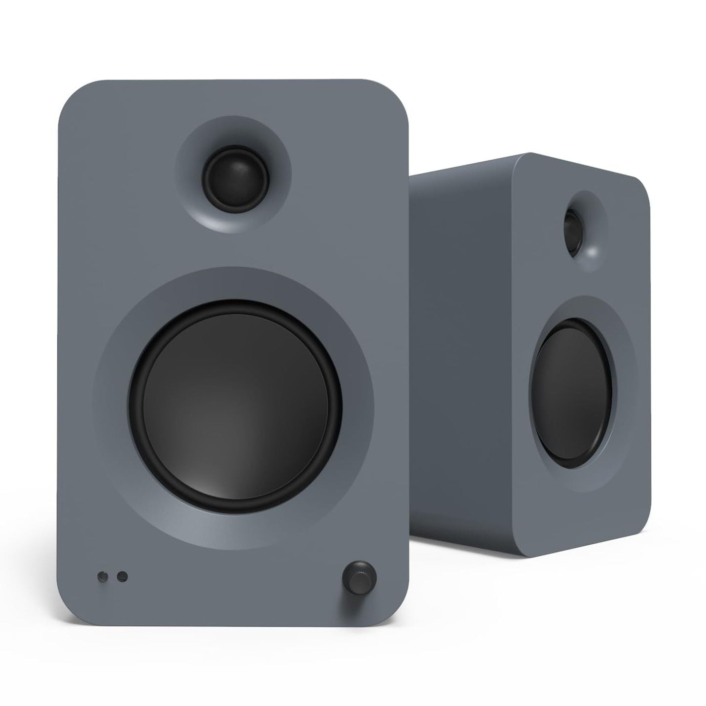 Kanto - REN GREY Bluetooth Powered Bookshelf Speakers - Matte Grey Pair with a SUB8VMB Sealed Powered 8" Subwoofer - Vinyl Black (2024) - Serious Techies