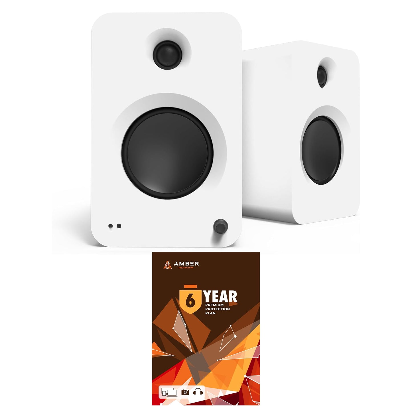 Kanto - REN MW Bluetooth Powered Bookshelf Speakers - Matte White Pair with 6 Year Amber Protection Plan (2024) Serious Techies