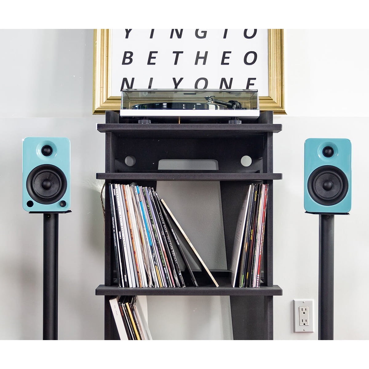 Kanto - SP32PL 32" Bookshelf Speaker Stands, Black - Serious Techies