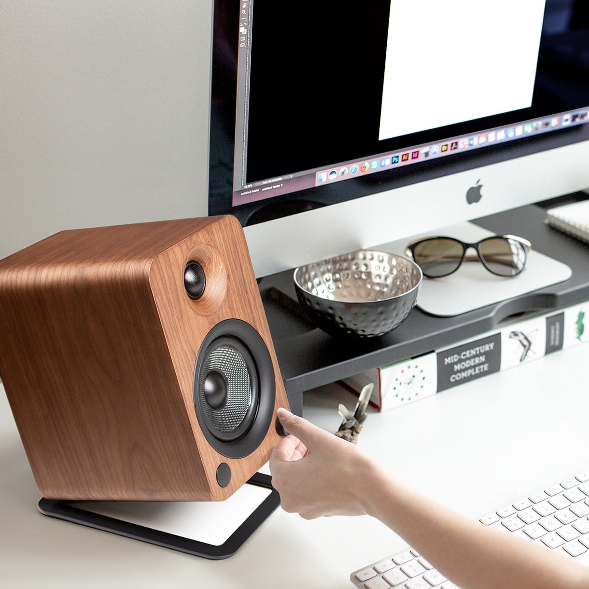 Kanto - YU4 Powered Bookshelf Speakers with Built-In Bluetooth - Pair (Walnut) - Serious Techies