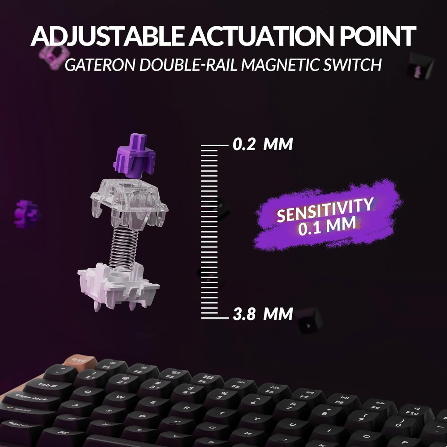 Keychron - K2 HE Rapid Trigger Wireless Custom Mechanical Keyboard with Hall Effect Gateron Double-Rail Magnetic Switch, QMK 2.4 Ghz Bluetooth 5.2 RGB Compatible with Mac Windows Linux - Serious Techies