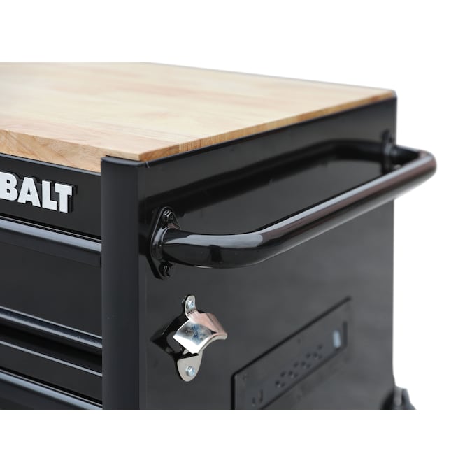KOBALT - 59.8-In L X 42.7-In H 15 -Drawers Rolling Black Wood Work Bench - Serious Techies