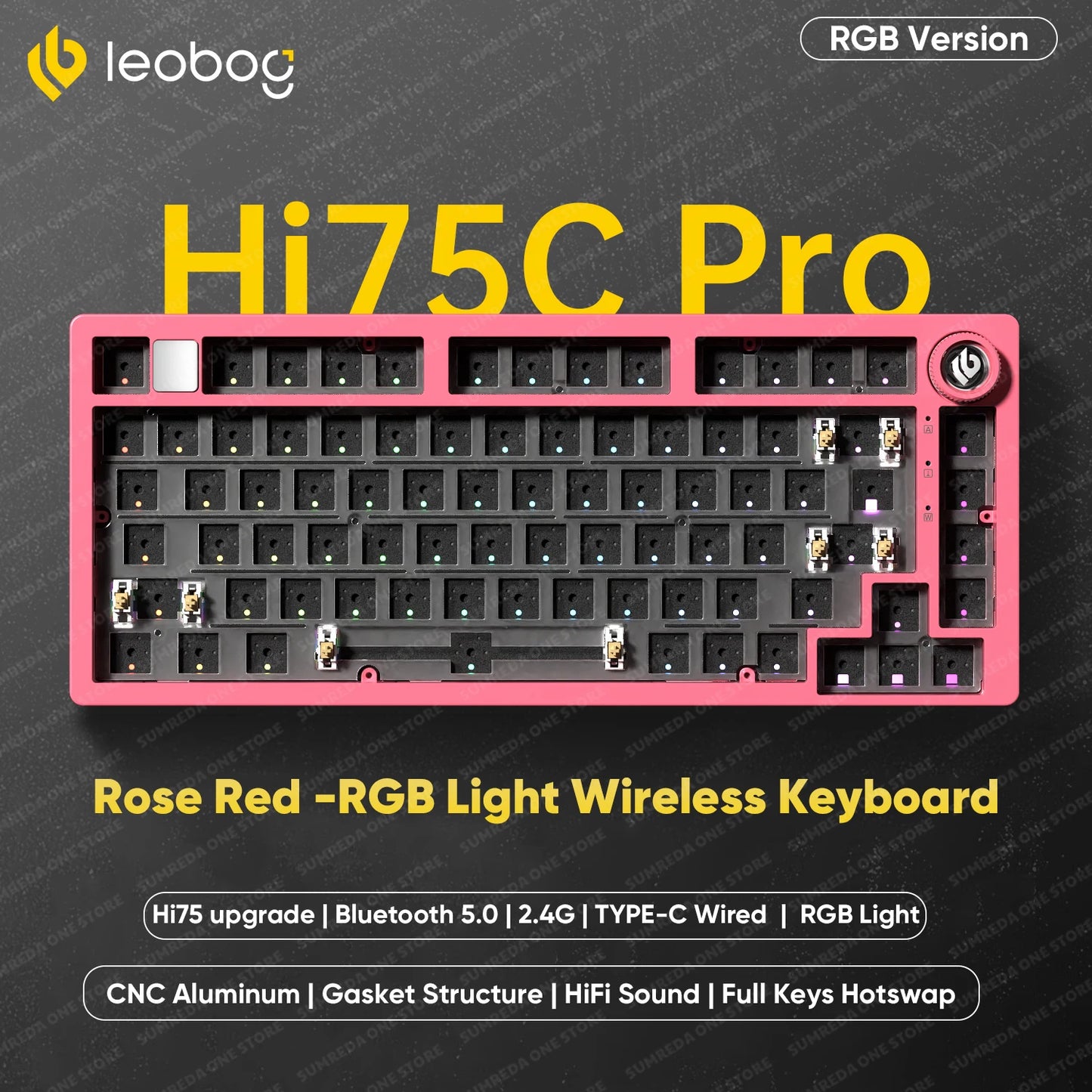 Leobog - Hi75C Hi75C Pro Hi75 Gaming Aluminum Wireless Mechanical Keyboard Kit 81Keys Bluetooth 2.4G Wired Hotswap Gamer Keyboard - Serious Techies