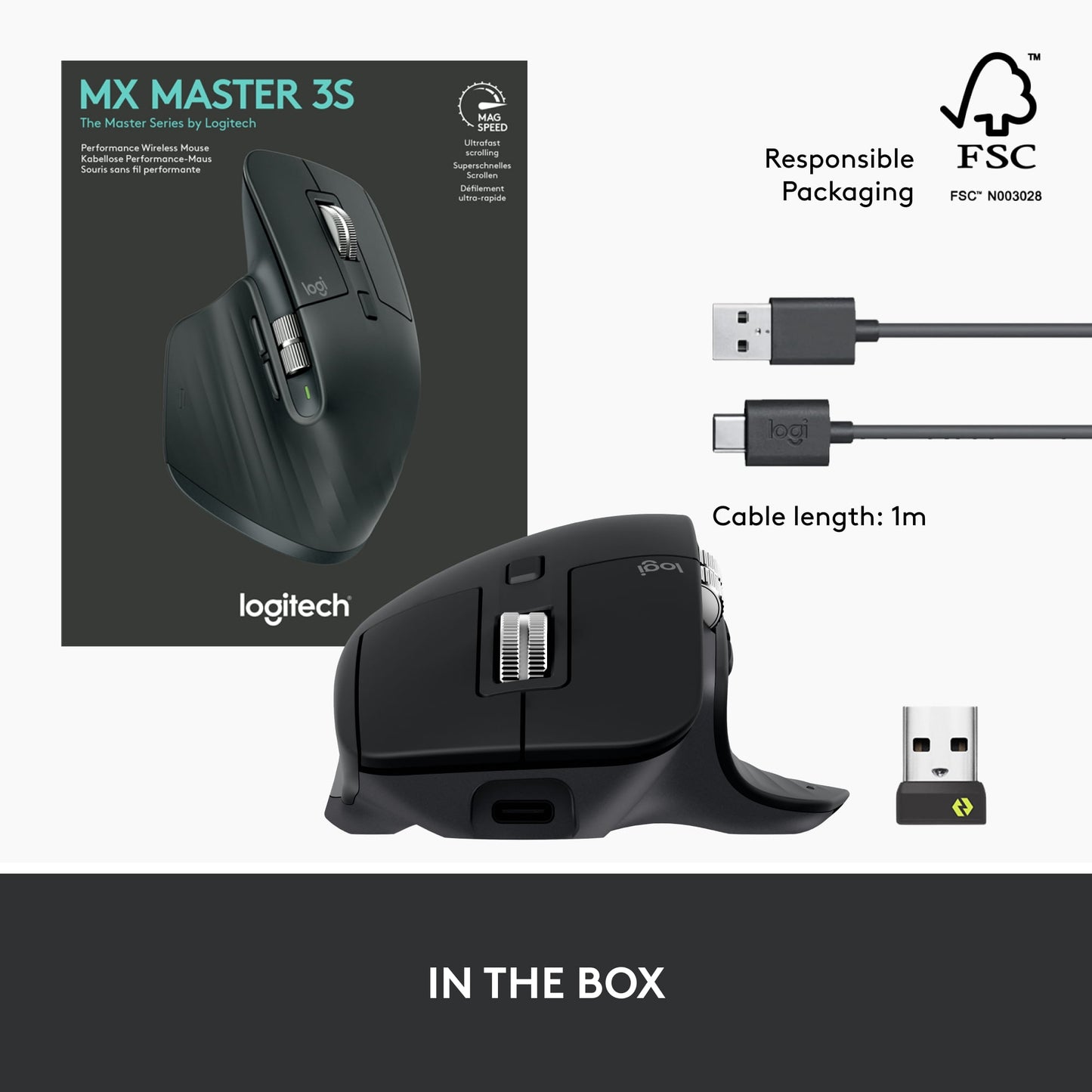 MX Master 3S, Wireless Performance Mouse, Ergo, 8K DPI, Quiet Clicks, USB-C, Black _Serious Techies