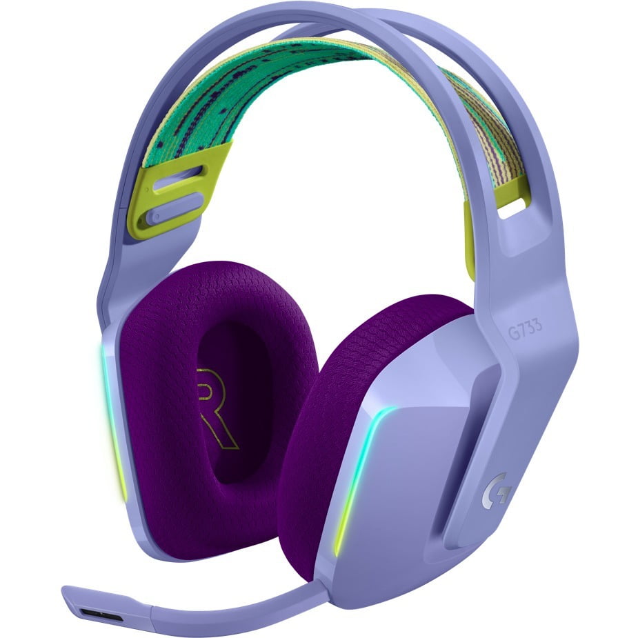 Logitech - G733 LIGHTSPEED Wireless Gaming Headset with Suspension Headband, LIGHTSYNC RGB, Blue VO!CE Mic Technology and PRO-G Audio Drivers, Black - Serious Techies