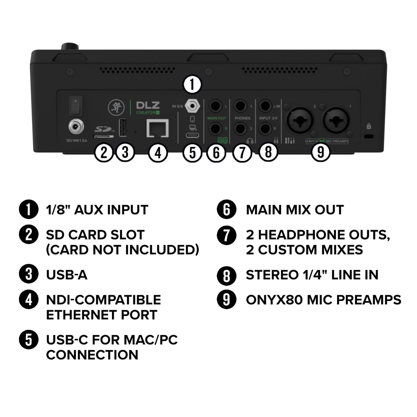 Mackie - DLZ Creator XS Compact 6-Channel Digital Mixer - Serious Techies