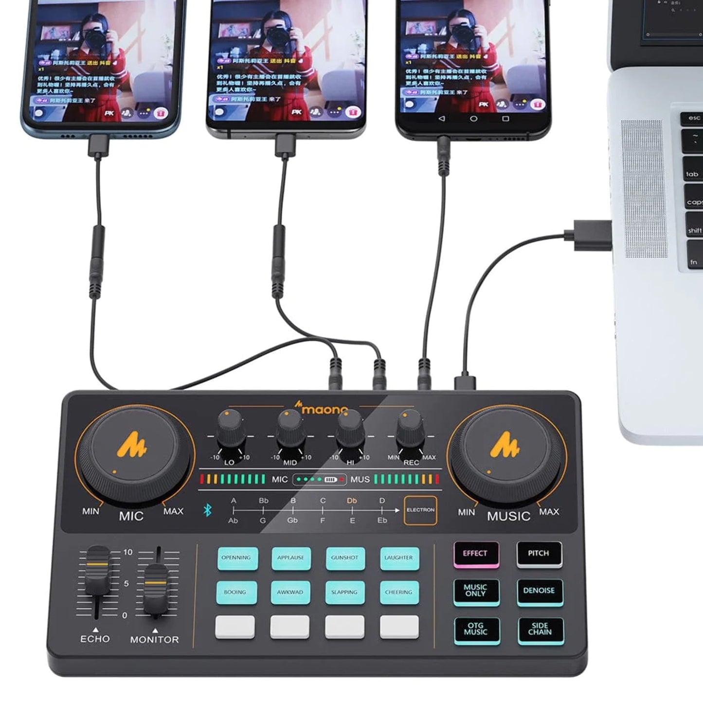 Maono - CASTER Lite Portable All-In-One Podcast Production Studio - Serious Techies