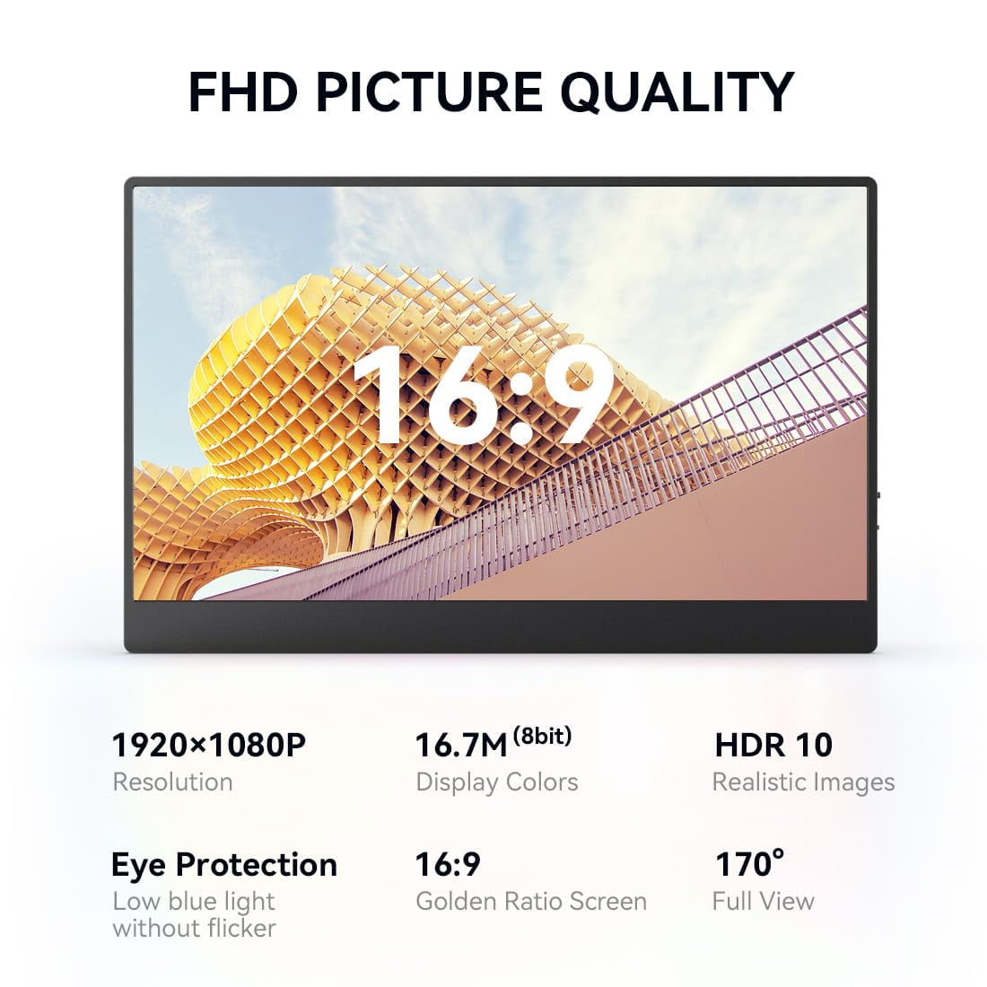 mayceyee - Portable Monitor for Laptop 15 Inch,Fhd 1080P USB C Travel Monitor External IPS HDMI for Computer, Second Display Screen Extender with Kickstand for PC Phone Switch PS4/5 - Serious Techies