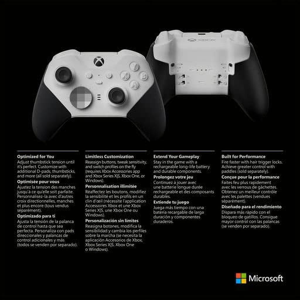 Microsoft - Xbox Elite Series 2 Wireless Controller - White/Black - Serious Techies
