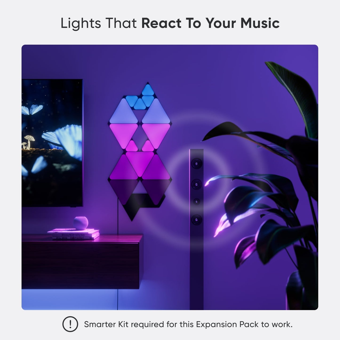 Nanoleaf - Shapes Ultra Black Mini Triangles Expansion Pack, 10Pk – LED Wall Panels for Home, Modern Style - Serious Techies
