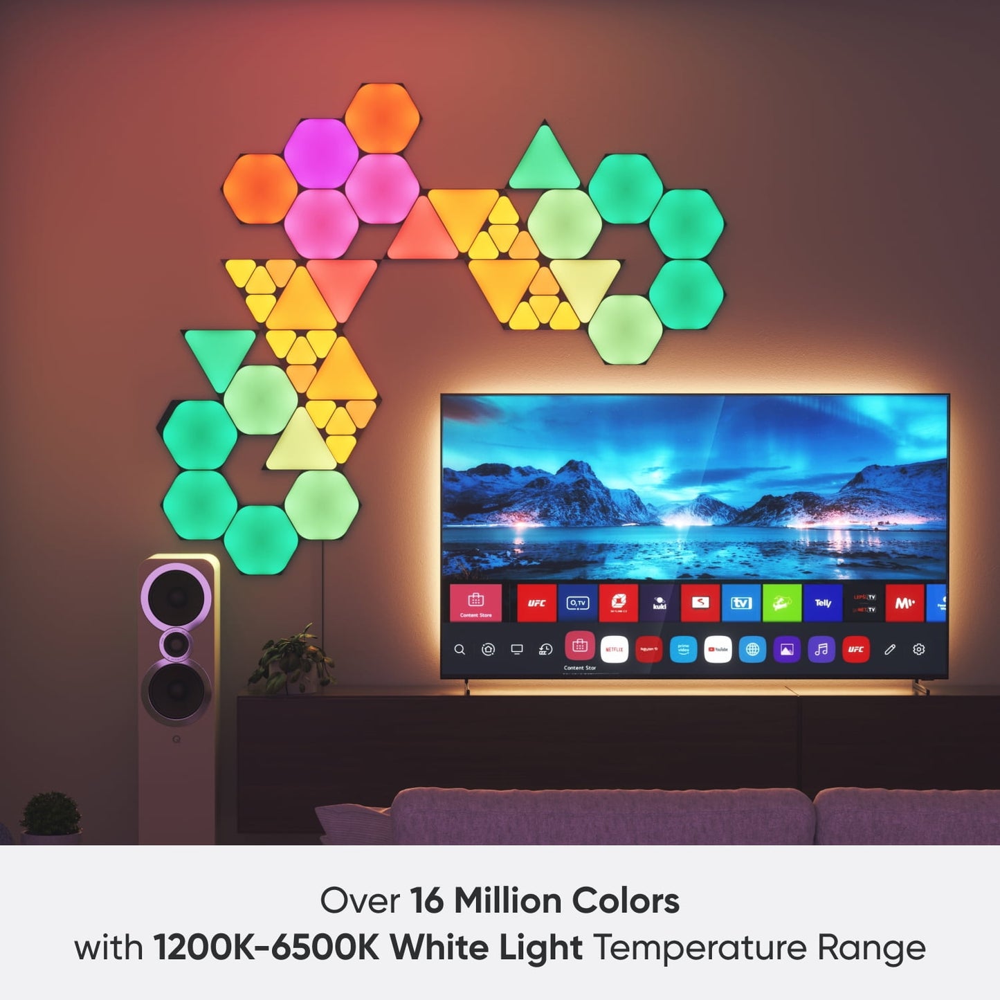 Nanoleaf - Shapes Ultra Black Mini Triangles Expansion Pack, 10Pk – LED Wall Panels for Home, Modern Style - Serious Techies
