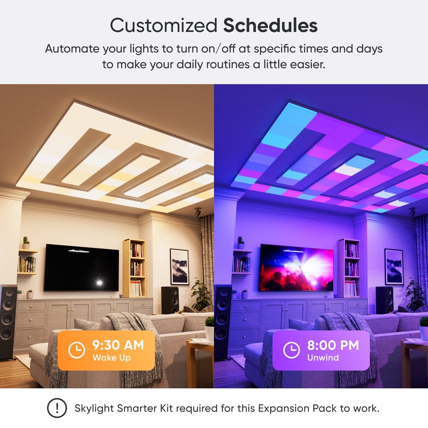 Nanoleaf - Skylight Expansion Pack (1Pk) – Smart LED Modular Color-Changing Ceiling Light - Serious Techies