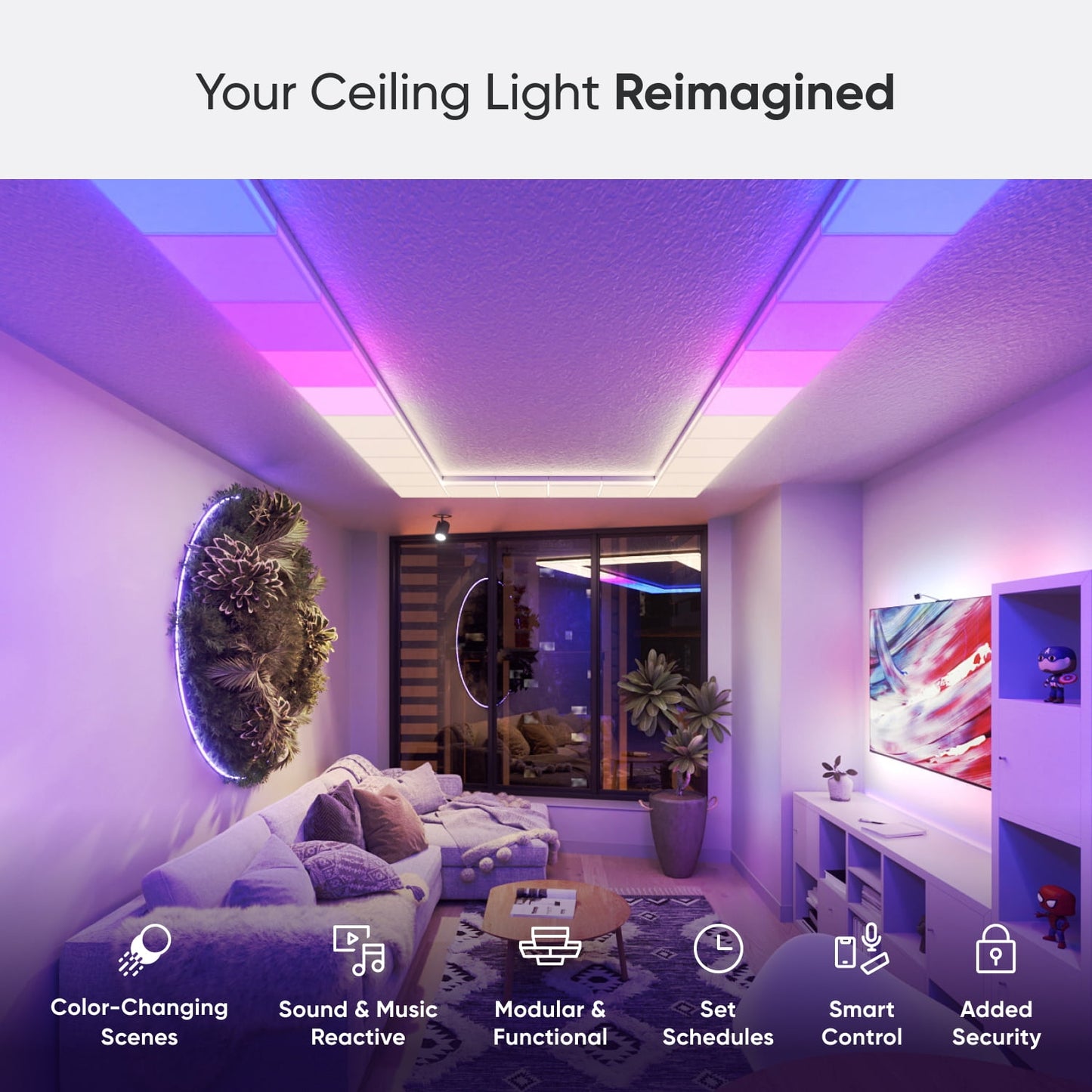 Nanoleaf - Skylight Expansion Pack (1Pk) – Smart LED Modular Color-Changing Ceiling Light - Serious Techies