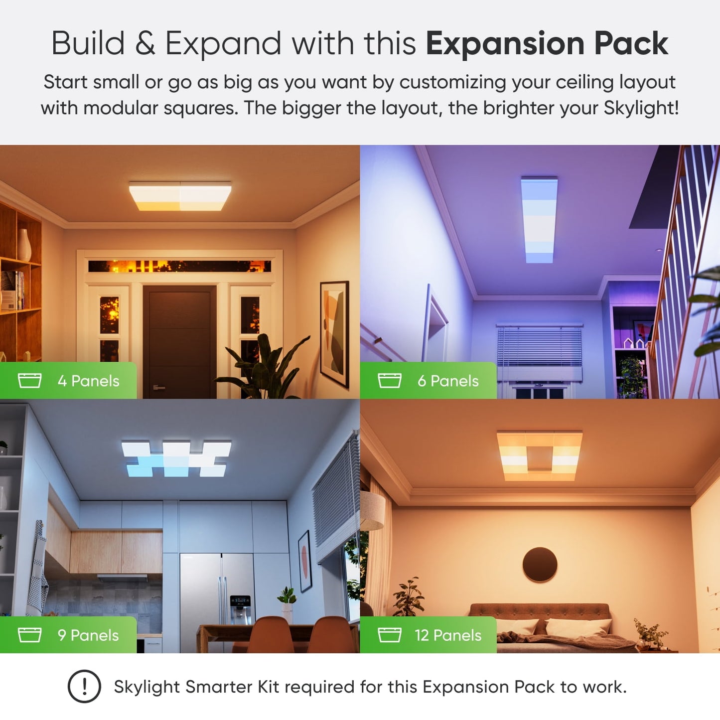 Nanoleaf - Skylight Expansion Pack (1Pk) – Smart LED Modular Color-Changing Ceiling Light - Serious Techies