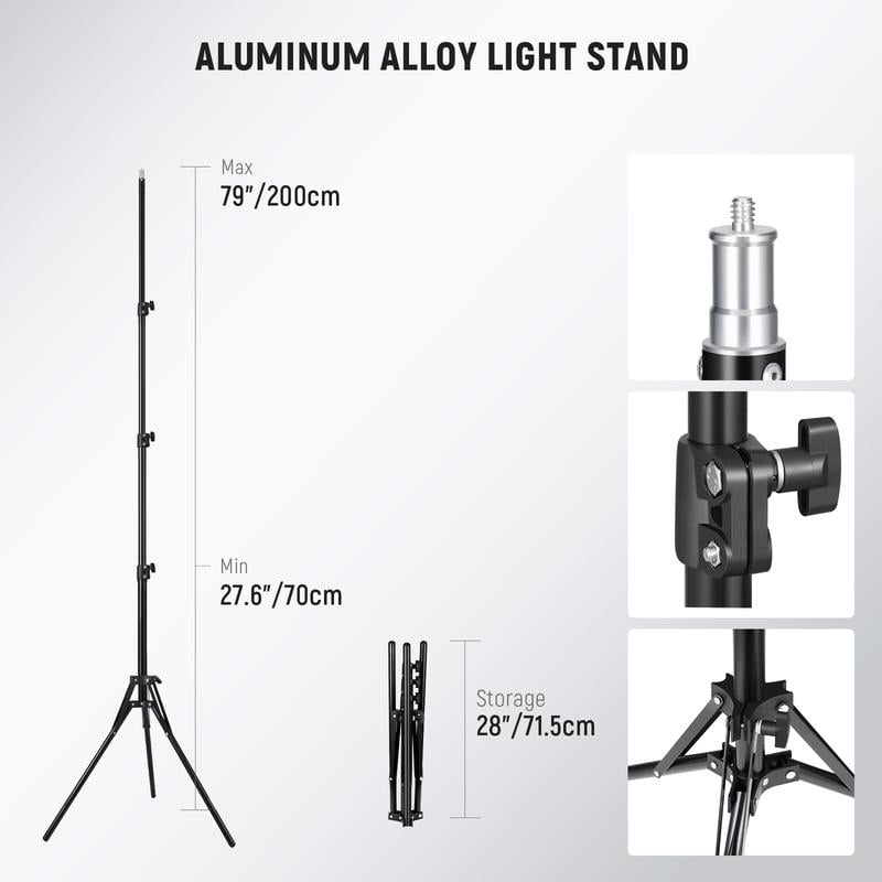 Neewer - 18" Ring Light, LED Selfie Light Kit, Adjustable Stand, Phone Holder, Dimmable Lighting, for Makeup, Vlogging, Video, Photography, Live Streaming - Serious Techies