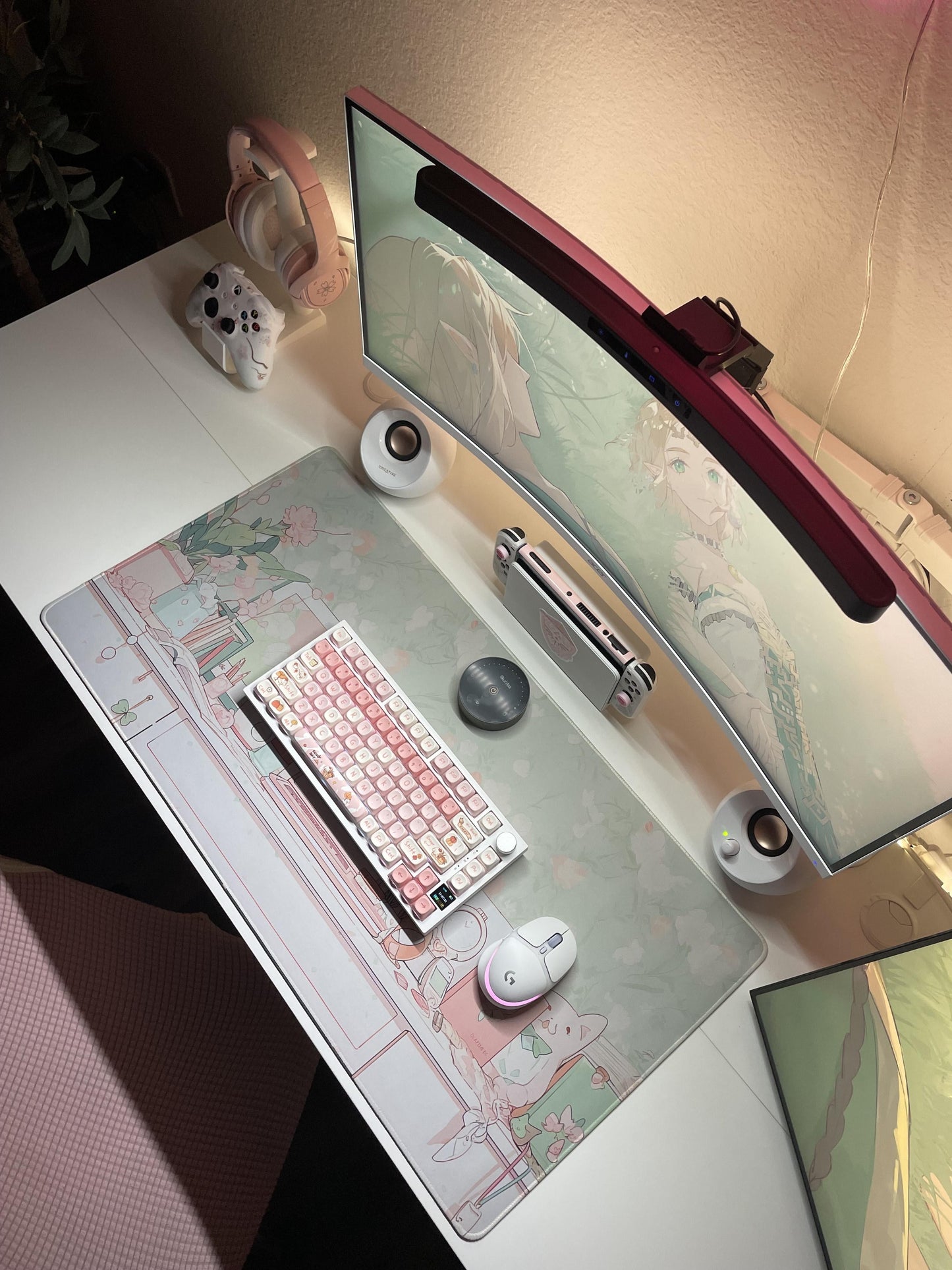 Quntis - Monitor Light Bar + with Remote Control, Fit for Curved Monitor, Eye-Care Computer Lamp Dimmable Screen Light Bar with Auto-Dimming, No Glare Home Office Gaming Desk Lamp