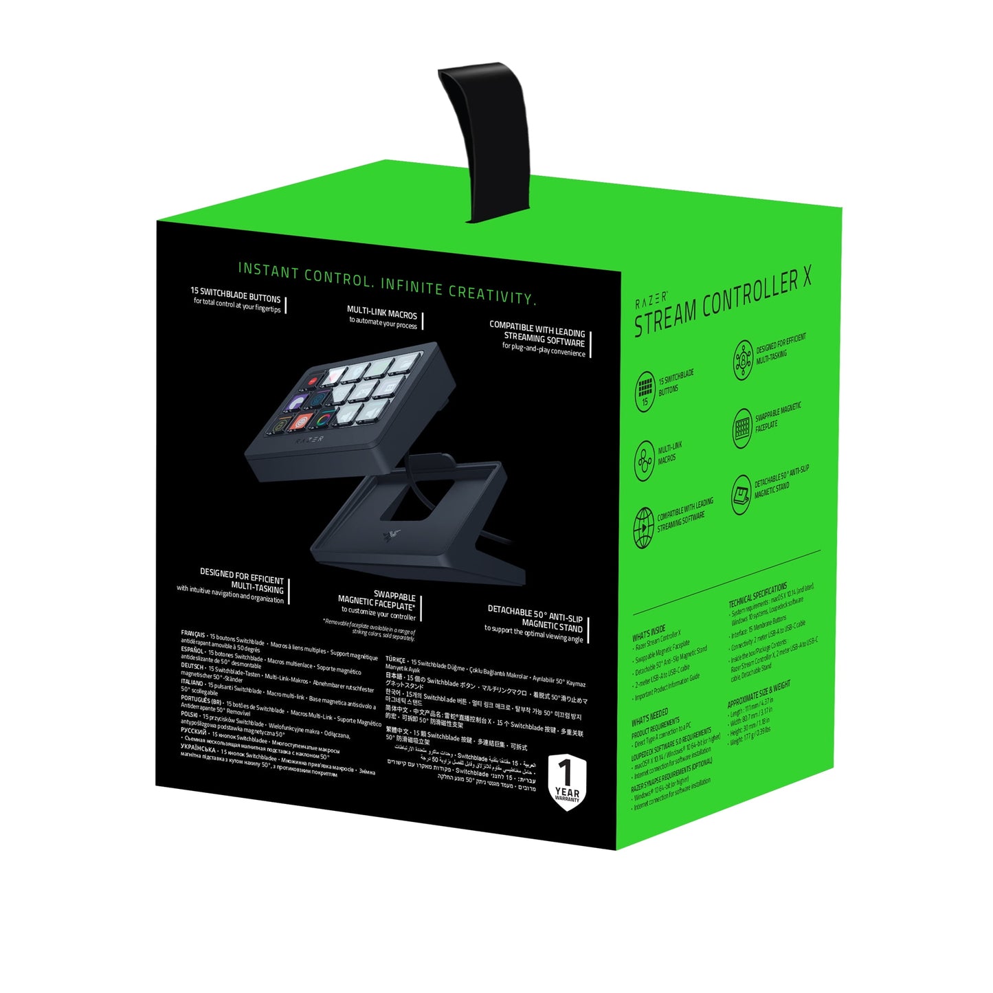 Razer - Stream Controller X - All-In-One Keypad for Streaming and Content Creation, 15 Buttons, Black - Serious Techies