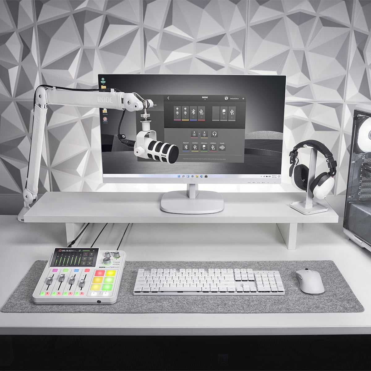 Rode - Caster Duo Integrated Audio Production Studio, White - Serious Techies