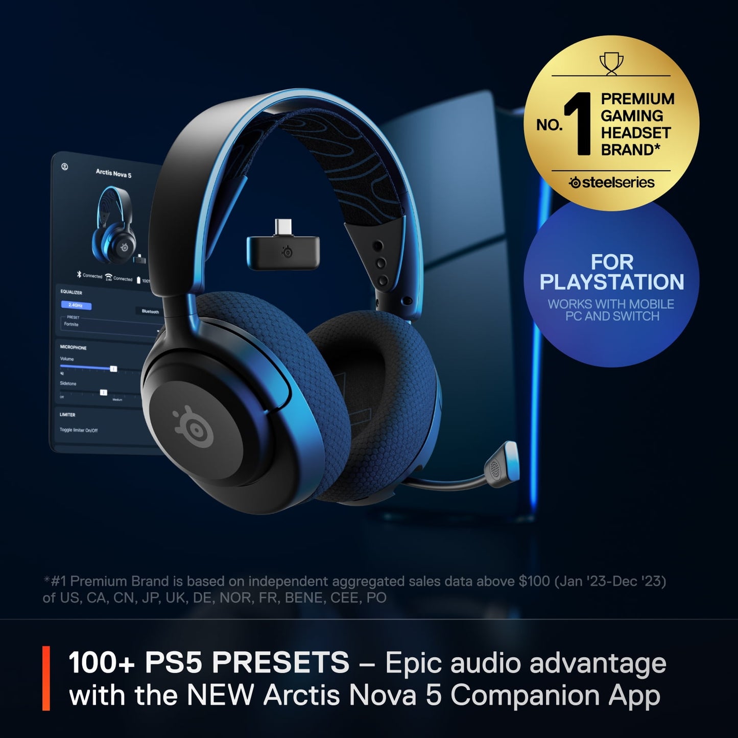 SteelSeries - Nova 5P Wireless Gaming Headset — PS5, PS4, PC, Nintendo Switch, Mobile - Black - Serious Techies