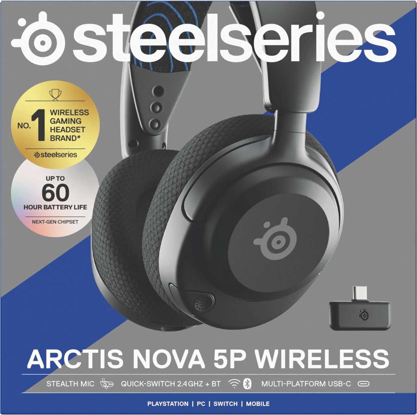 SteelSeries - Nova 5P Wireless Gaming Headset — PS5, PS4, PC, Nintendo Switch, Mobile - Black - Serious Techies