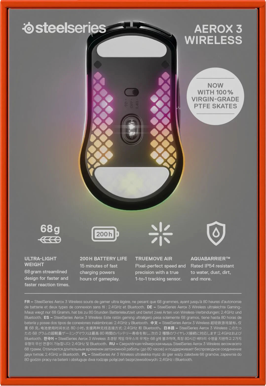 Aerox 3 Wireless Holey RGB Optical Gaming Mouse Ultra-Lightweight, Onyx - Serious Techies