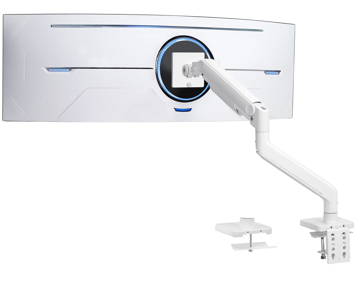 VIVO - Black Mechanical Arm Computer Monitor Desk Mount, Fits Ultrawides up to 49" - Serious Techies