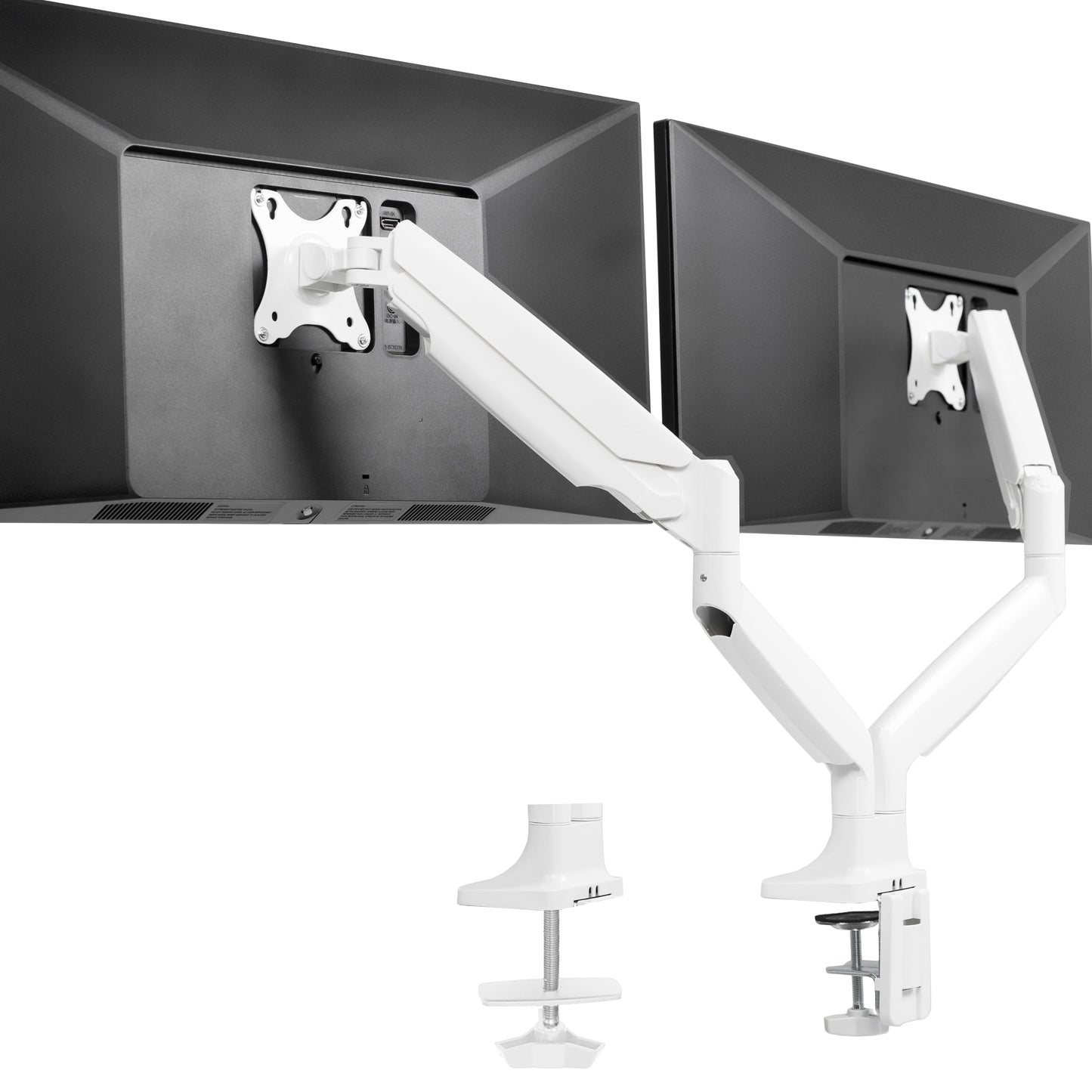 VIVO - Dual Ultrawide 40” Monitor Desk Mount with Pneumatic Spring Arms - Serious Techies