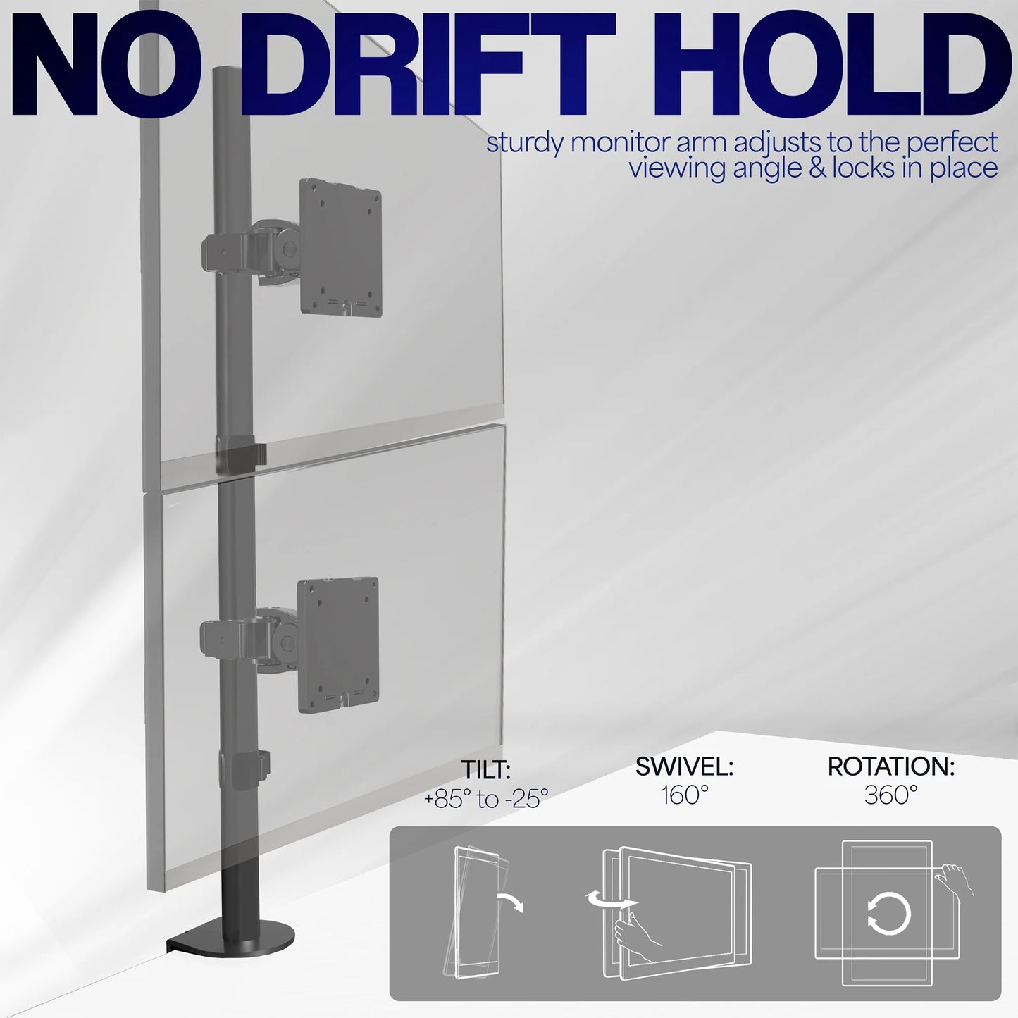 VIVO - Dual Ultrawide Monitor Desk Mount, Stand for 2 Computer Screens up to 49" Serious Techies