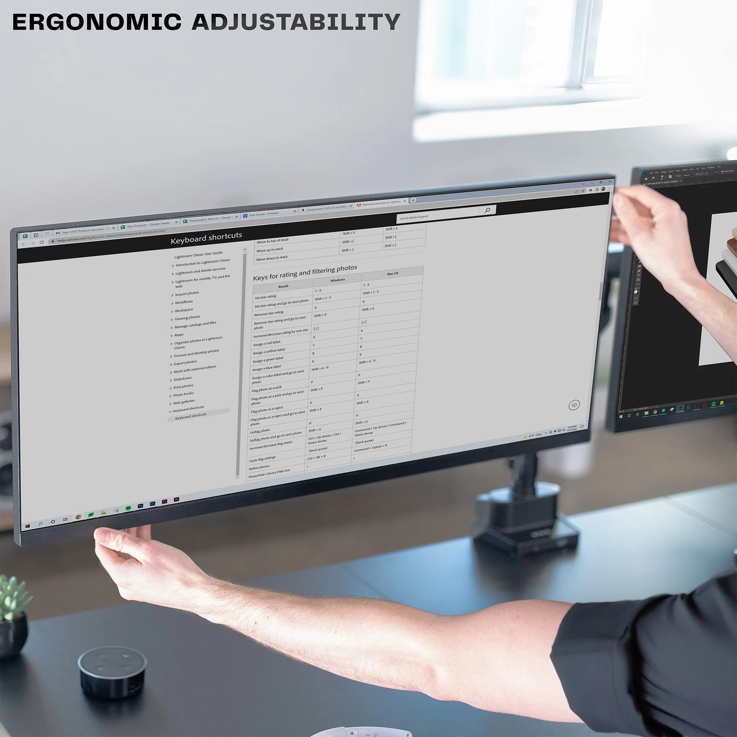 VIVO - Premium Aluminum Full Motion Dual Monitor Arm Desk Mount Stand W/ USB Ports - Serious Techies