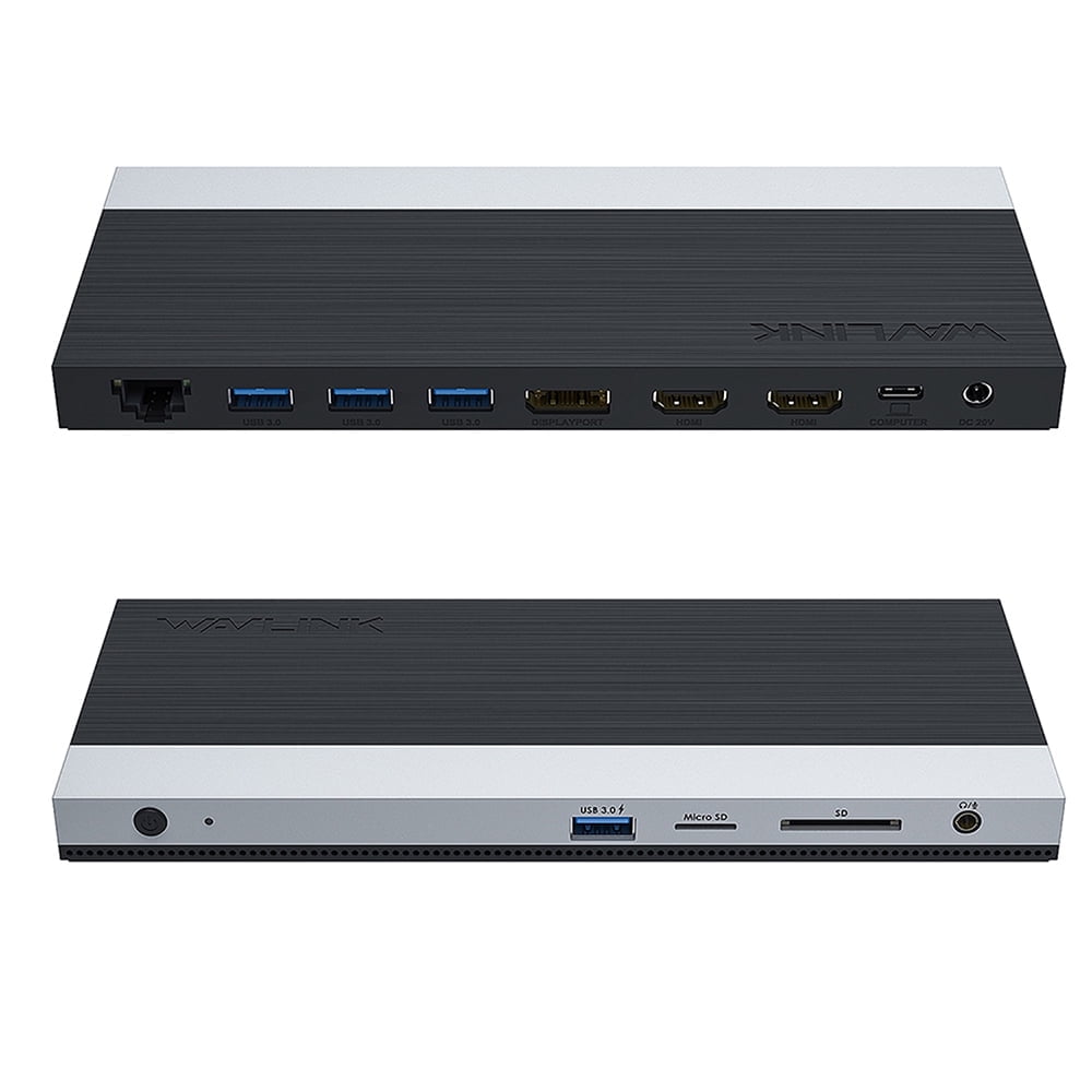 WAVLINK - USB-C Triple Display Laptop Docking Station, Retail Packaging with Power Adapter - Serious Techies