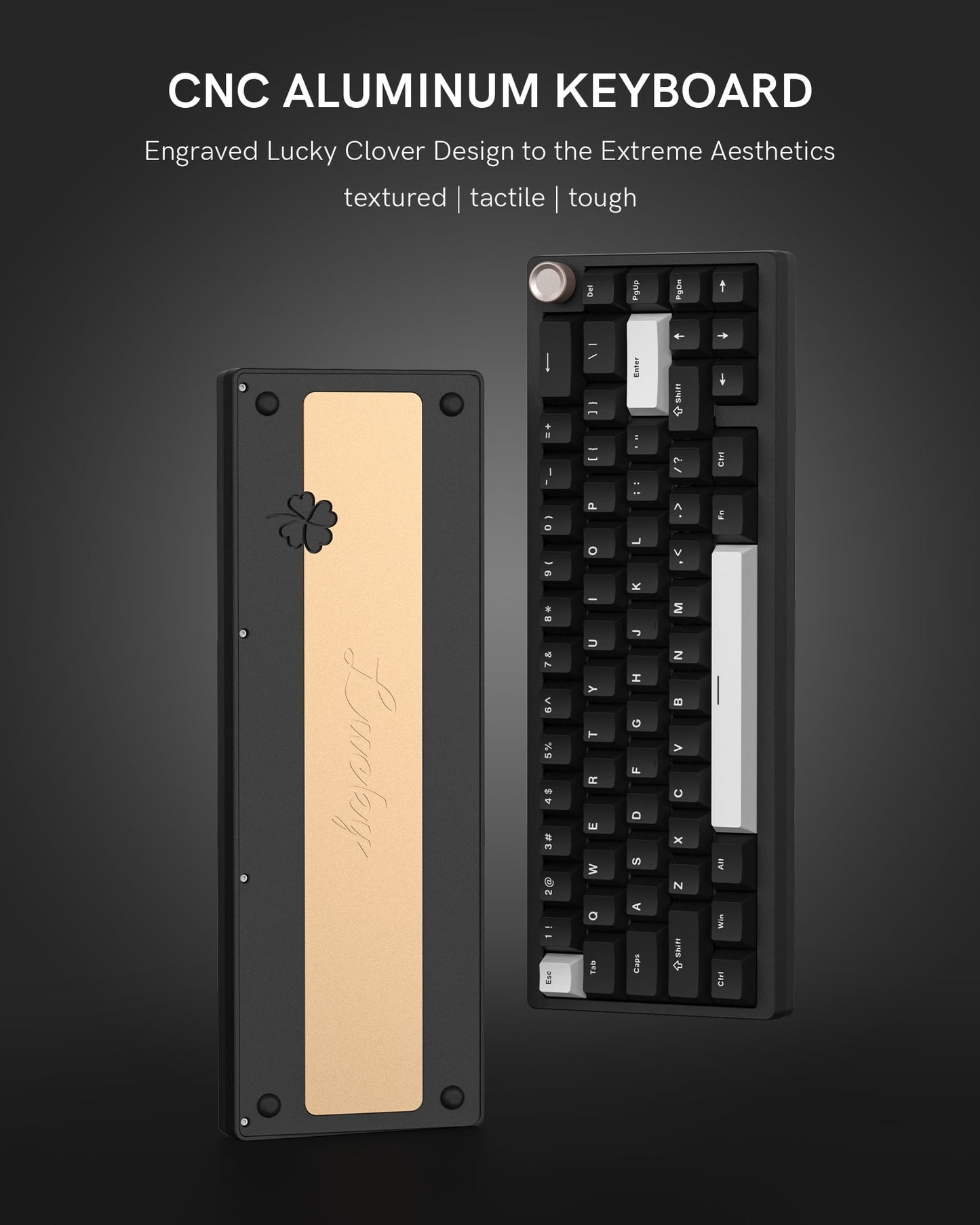 Womier - SK65 65% Gasket Mounted Wireless Aluminum Keyboard with Knob - Gaming Keyboard Black - Serious Techies