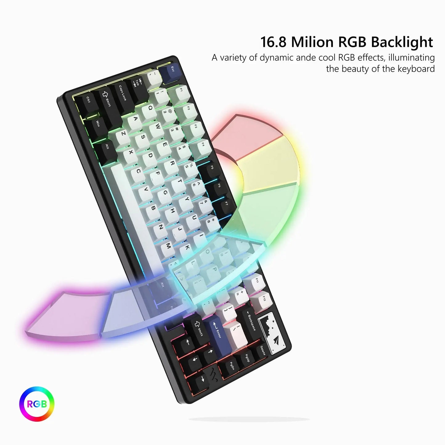 Womier - SK71 Pro Wireless Mechanical Aluminum Keyboard 75% Hot Swappable Tri-Mode via Keyboard for Win/Mac - Serious Techies