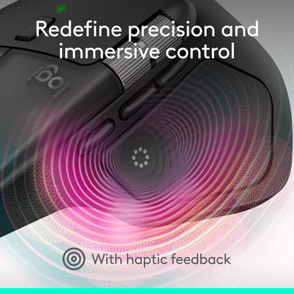 Logitech - MX Master 4 for Mac, Ergonomic Bluetooth Mouse with Advanced Performance Haptic Feedback, Ultra-Fast Scrolling, USB-C Charging, Macos, Ipados, Windows - Space Black - Serious Techies