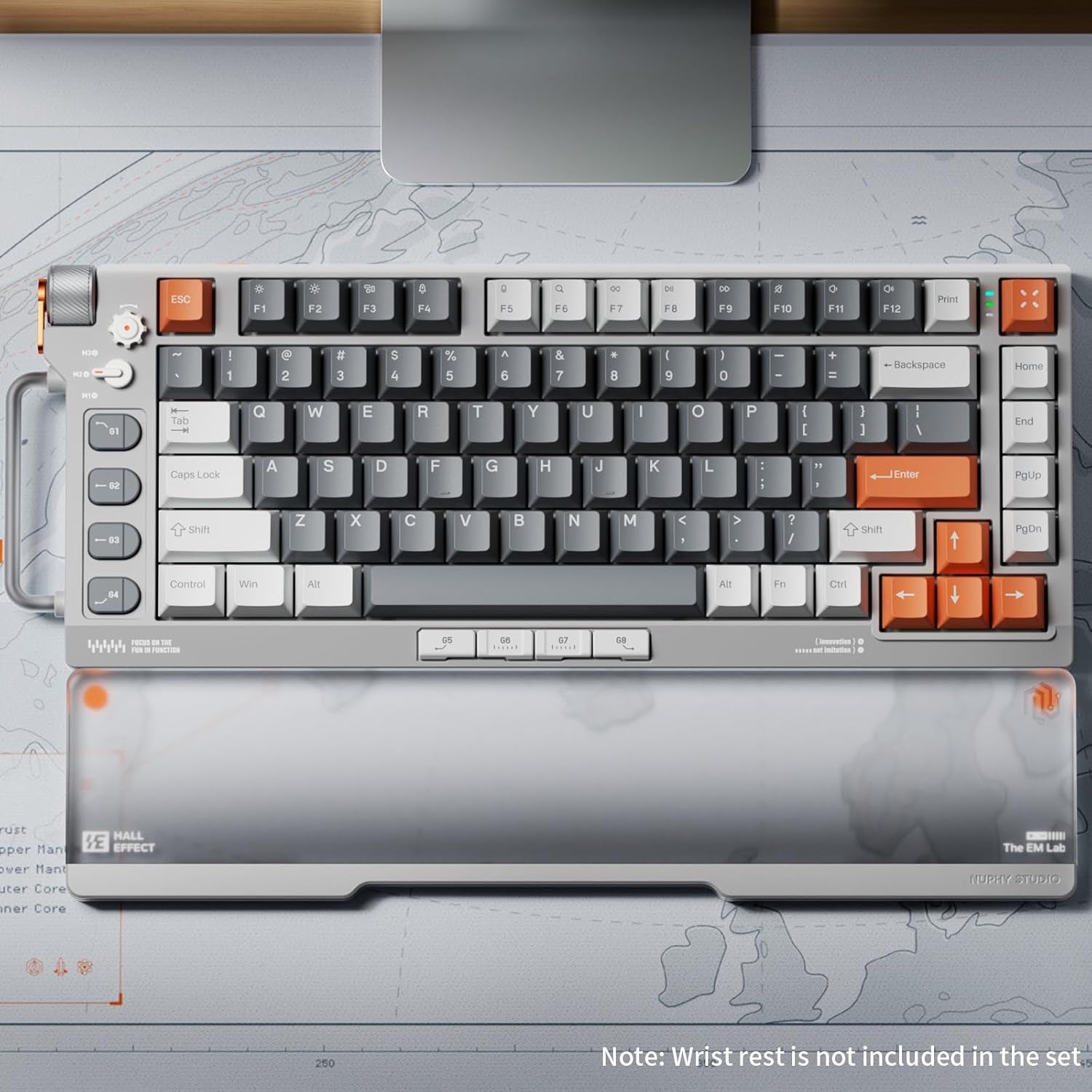 Nuphy - Field75 HE Rapid Trigger Wired Magnetic Keyboard,83 Keys,Pbt Keycaps,Hot-Swap RGB Backlit Gaming Keyboard, 75% Layout Hall Effect Keyboard with Knob,8K Hz Polling Rate-Magnetic White Switch - Serious Techies