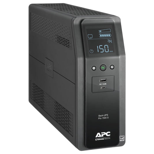 APC - UPS 1500VA 900W Sine Wave UPS Battery Backup - Black (BR1500MS2) - Serious Techies