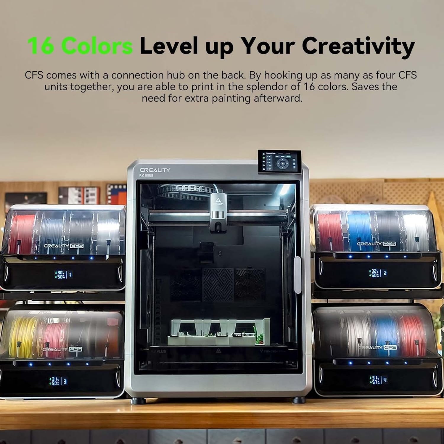 Creality - Filament System-Cfs 16 Colors Auto Filament Identification & Switch & Relay for K2 Plus - Serious Techies