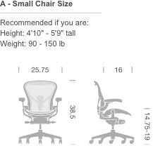 Herman Miller - Aeron Ergonomic Chair - Size A, Graphite - Serious Techies