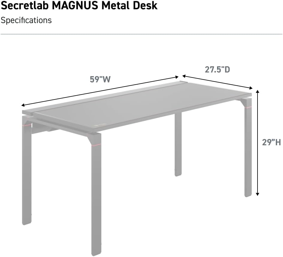 Secretlab  - Magnus Metal Desk | Ergonomic Gaming Desk with Magnetic Ecosystem | In-Built Cable Management Tray | Ultra-Durable| Black Magnetic Leatherette Desk Mat | 5-Year Warranty - Serious Techies