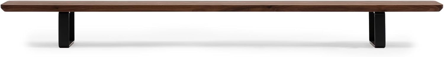 Oakywood - Dual Monitor Stand - Handmade in EU - Natural Wood Monitor Stand Riser - Laptop Accessories – 220 Lbs (100 Kg) Capacity - 41.3"X9" (105X23 Cm) – 100% Natural Walnut Wood - Serious Techies