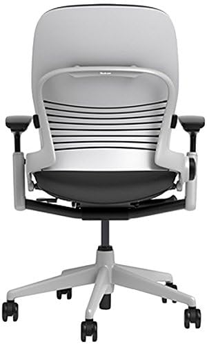 Steelcase - Leap Chair with Platinum Base & Hard Floor Caster, Black - Serious Techies