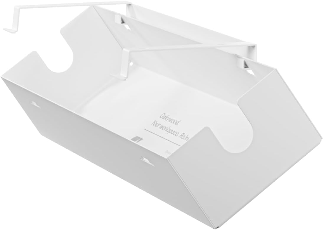 Oakywood - Underdesk Cable Management - Cable Duct Black for Desk, Table, Standing Desk - Hinged, Made of Metal - 15.5 X 100 X 10 Cm - White - Serious Techies
