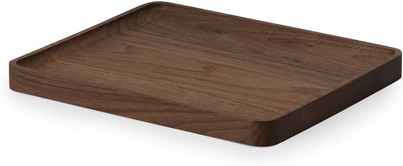Oakywood - Handcrafted Wooden Catchall Tray - Wooden Desk Organiser - Made in the EU - Natural Wood Desktop Storage - Customizable in 3 Sizes - Natural Walnut - 24X20 Cm (9.4"X7.9") - Serious Techies