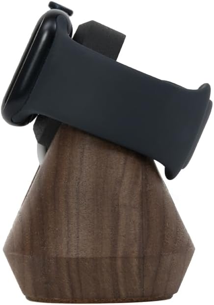Oakywood - Watch Charger Stand – Charging Docking Station - Natural Wood – Magnetic Handle - Compatible with Magsafe Charger & All Apple Watch Models – 5.3X7.5X8.2Cm/2.1X3X3.2’ – Walnut - Serious Techies