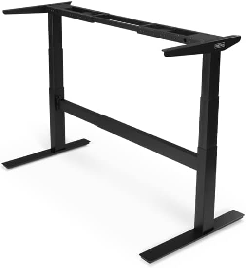 Uplift - Desk 2-Leg V2-Commercial C-Frame Height Adjustable Standing Desk Frame (Black), No Desktop, Advanced Memory Keypad, Free Wire Tray - Serious Techies