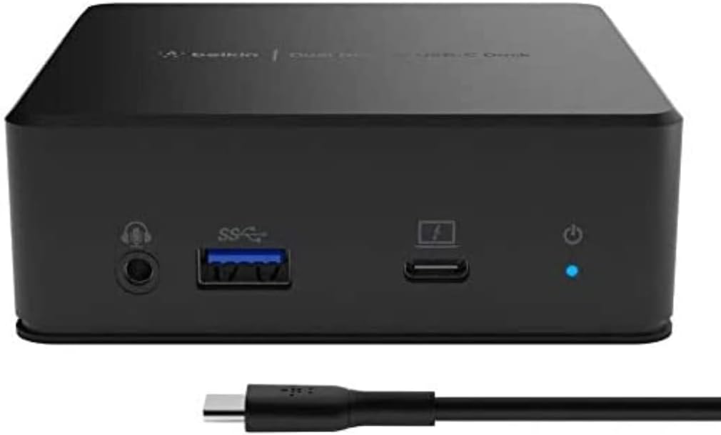 Belkin - USB-C Dual Display Docking Station - Type-C, USB 3.2 Gen 1, Black - Serious Techies